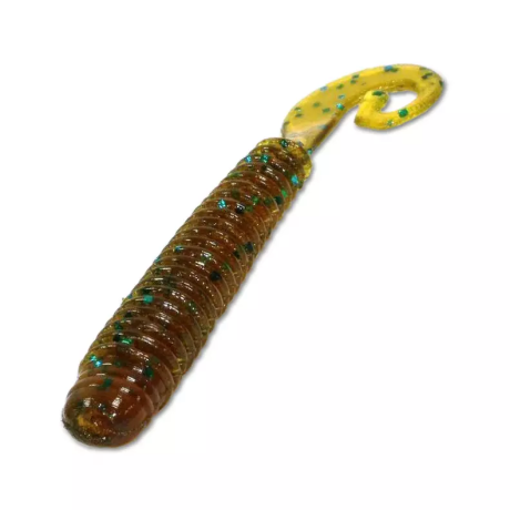 Силиконовые приманки REINS G TAIL SATURN 3.5" (12шт) Цв. 565-Motor Oil Green