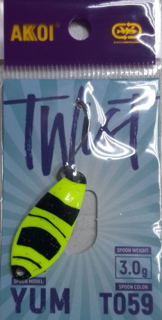 Блесна форель  AKOI Twist 3.0 гр T059