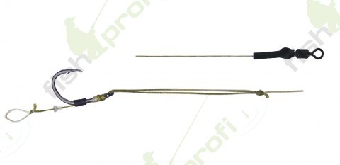 72095 Готовый карповый поводок TRAPER 16см 14кг №6