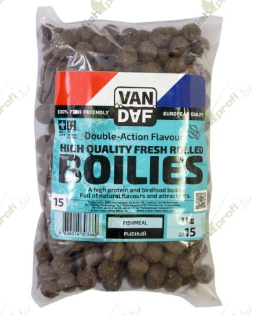 Бойлы VAN DAF Рыбный 15 мм. 1 кг.