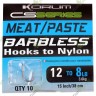 Готовый поводок KORUM BARBLESS HOOKS TO NYLON - MEAT/PASTE Фарш/Паста № 16