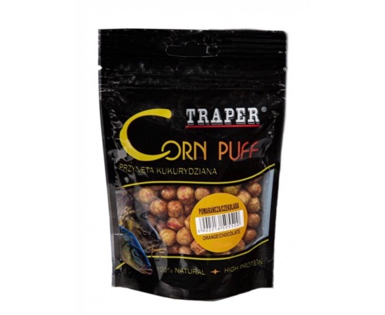 Corn puff 8мм/20гр Orange Czekolada TRAPER Трапер Кукуруза воздушная апельсин-шоколад