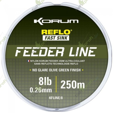 Леска рыболовная KORUM FEEDER LINE 8lb 0,26мм 250 м