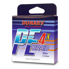 Шнур DUNAEV BRAID PE X4 150m 0.28мм