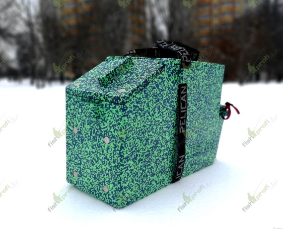 Ящик рыболовный для зимней рыбалки PELICAN ICE BOX (Салатовый с синим)