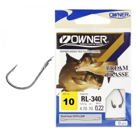 Крючок с повод.OWNER RL-340 №10 Bream