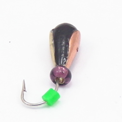 Мормышка вольфрамовая Капля с 2-мя коронками э/м/к d4мм 1,05г.