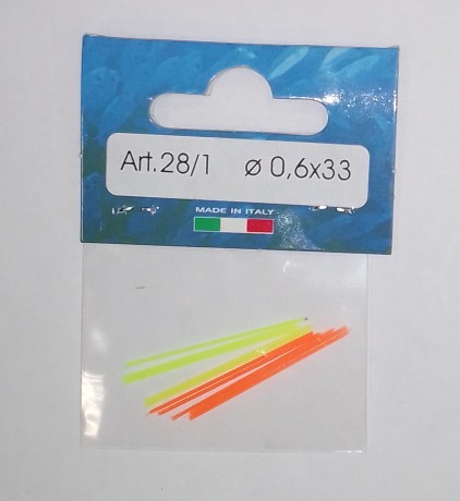 Набор пластиковых антенн для поплавка 0,6 х 33 мм