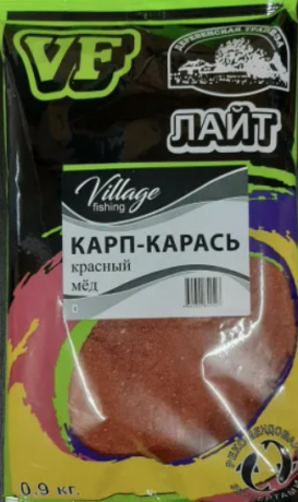 Прикормка Деревенская Трапеза VF Лайт карп карась Красный мёд 0.9 кг.