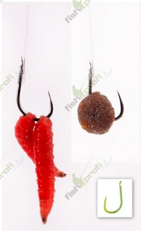 Готовый поводок KORUM BARBLESS HOOKS TO NYLON - PELLET/MAGGOT Пеллетс/Опарыш № 16