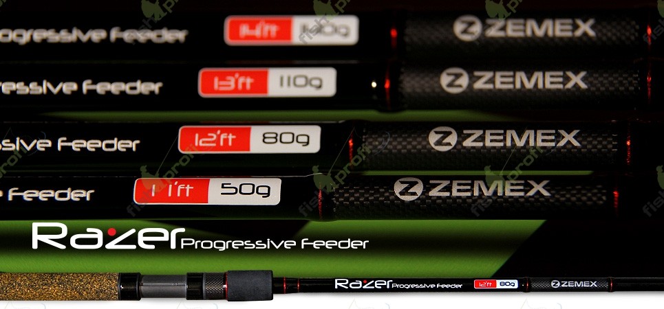 Удилище фидерное (фидер) ZEMEX (Земекс) RAZER 12 ft до 80.0 гр.