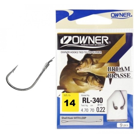 Крючок с повод.OWNER RL-340 №14 Bream