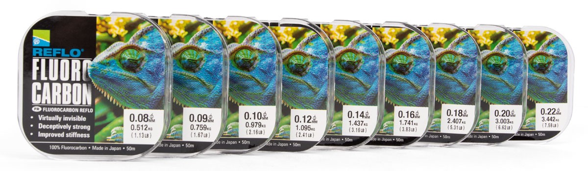 Леска рыболовная Preston REFLO POWERLINE FLUOROCARBON 0,16мм 50м