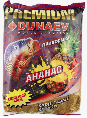 Прикормка "DUNAEV-PREMIUM" 1кг Карп-Сазан Ананас