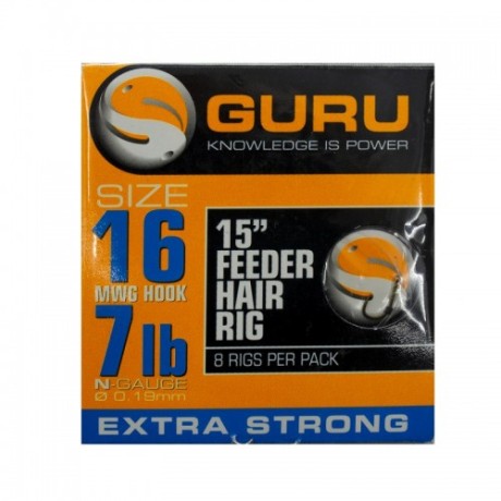 Поводок готовый Guru Feeder Hair Rigs MWG 15" 38см №16