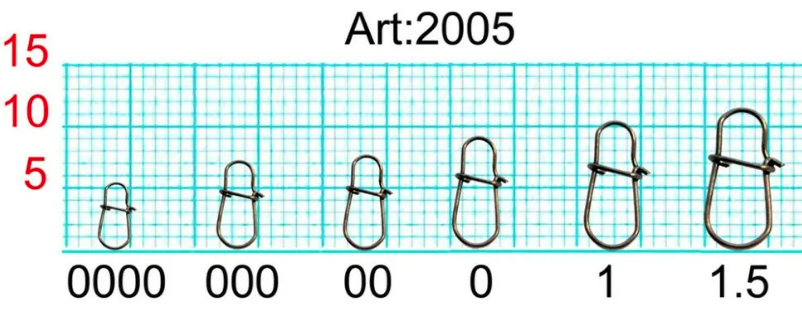 Застёжка  FISH SEASON  ROUND NICE № 0000 2 кг. 8 шт