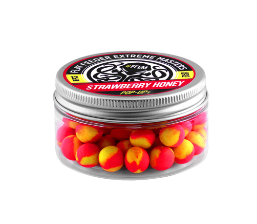 FFEM Pop-Up Strawberry Honey - Плавающие бойлы (Клубника мед) 12 мм.