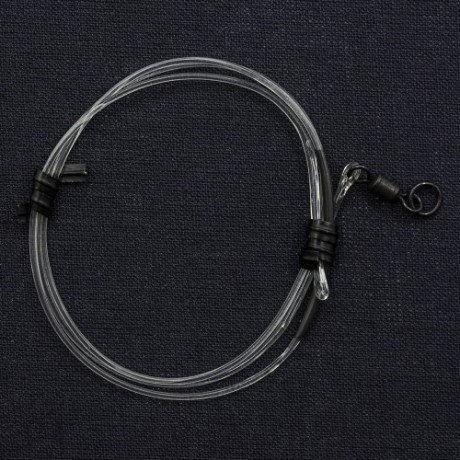Готовый монтаж Korda Dark Matter Leader №8 Ring Swivel 50см Clear 40lb