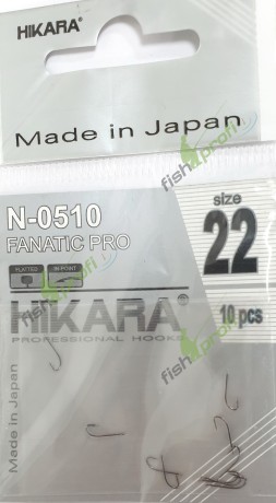 44011 Крючки FP Hikara FANATIC PRO (Япония) никель № 22 рыболовные