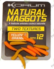 Насадка искусственная KORUM NATURAL MAGGOT- YELLOW AND ORANGE опарыш желтый и оранжевый