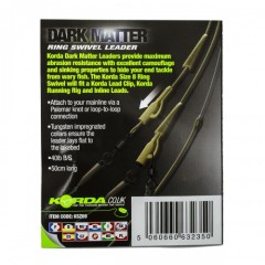 Готовый монтаж Korda Dark Matter Leader №8 Ring Swivel 50см Gravel 40lb