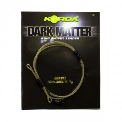 Готовый монтаж Korda Dark Matter Leader №8 Ring Swivel 50см Gravel 40lb