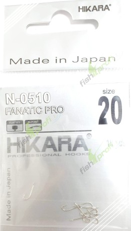 44012 Крючки FP Hikara FANATIC PRO (Япония) никель № 20 рыболовные