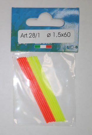 Набор пластиковых антенн для поплавка 1,5 х 60 мм