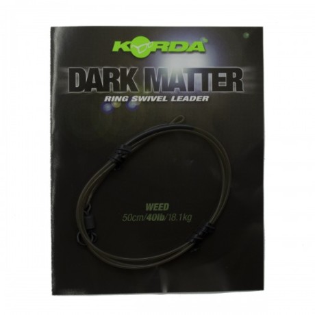 Готовый монтаж Korda Dark Matter Leader №8 Ring Swivel 50см Weed 40lb