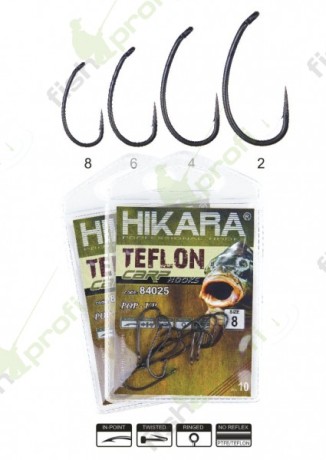 Крючки TEFLON Extreme Hikara (Япония)  черный хром №8 ТРАПЕР