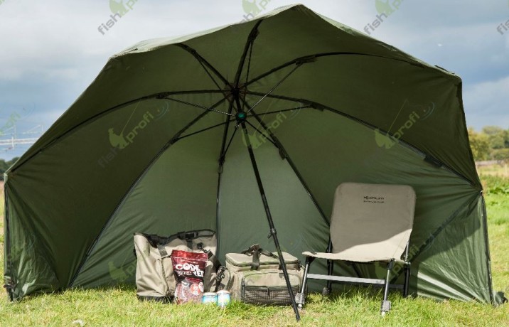KORUM FIBRESPACE BROLLY Зонт-шелтер рыболовный высота 1,6 м.