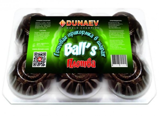 Прикормка "DUNAEV BALL`S" 0.75кг Плотва