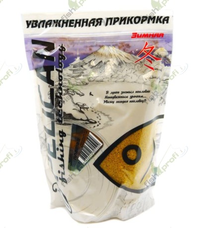 Прикормка зимняя увлажненная PELICAN Плотва 0,5 кг.