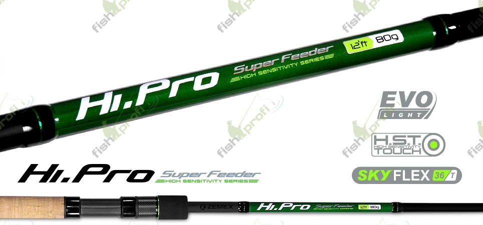 Удилище фидерное (фидер) ZEMEX (Земекс) HI-PRO Super Feeder 12 ft - 100 g