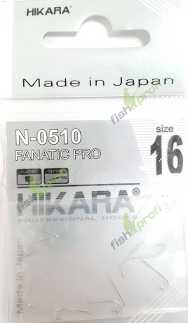 44014 Крючки FP Hikara FANATIC PRO (Япония) никель № 16 рыболовные