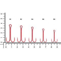 FLAGMAN Крючок Double Hook Long SS Red №1 4шт BP