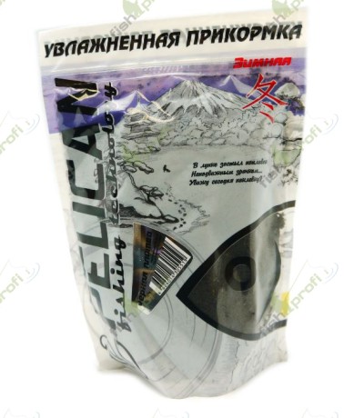 Прикормка зимняя увлажненная PELICAN Плотва Черная 0,5 кг.