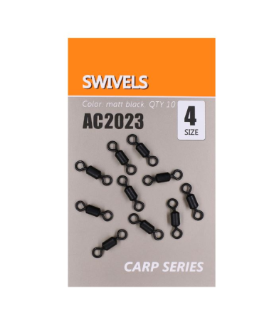 Вертлюг ORANGE рыболовный, цвет mbl, размер № 4, в уп. 10 шт.