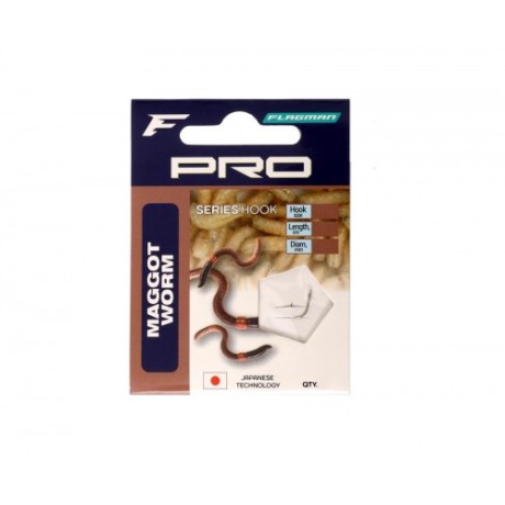 Готовый поводок Flagman Pro Maggot Worm Hooks №12 7шт