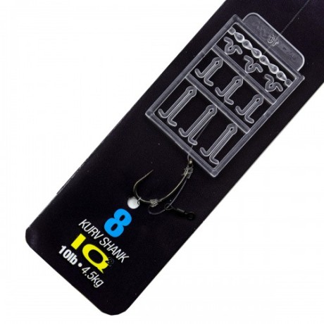 Поводок готовый Korda IQ D Rig 15lb Kurv Shank №8