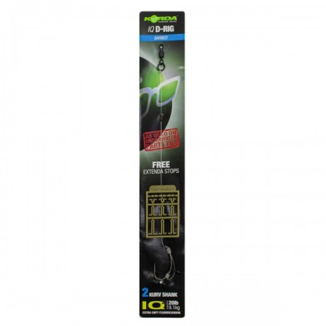 Поводок готовый Korda IQ D Rig 20lb Kurv Shank №2
