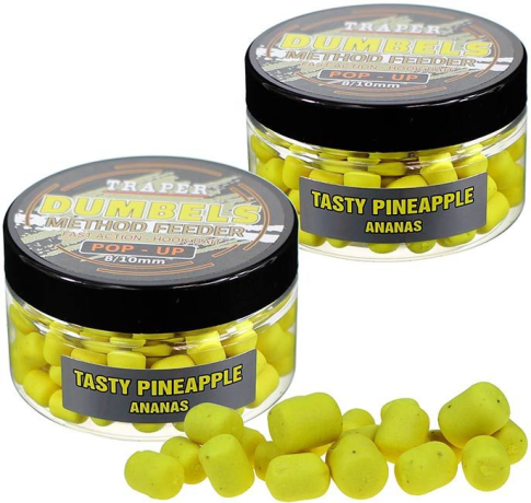 Дамбелсы Поп-ап насадочные Трапер Ананас Dumbels Pop-Up Method Feeder Traper Pineapple 8-10мм 30гр.