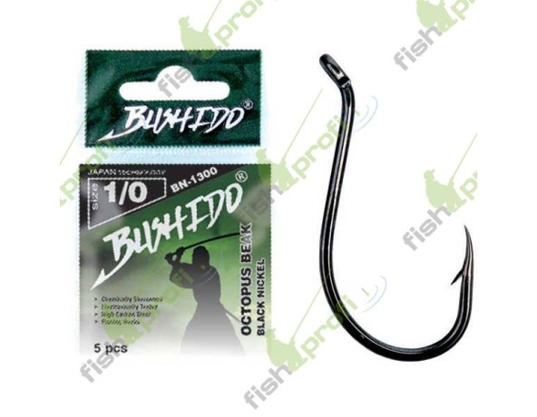 Крючки OCTOPUS BEAK чер никель №1/0