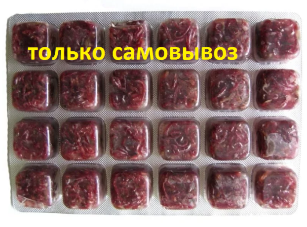 Мотыль мелкий замороженный корм для аквариумных рыб в блистере 100 гр.