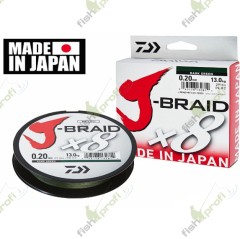 Леска плетеная DAIWA J-BRAID x 8 6KG (0,10mm) - 150 M