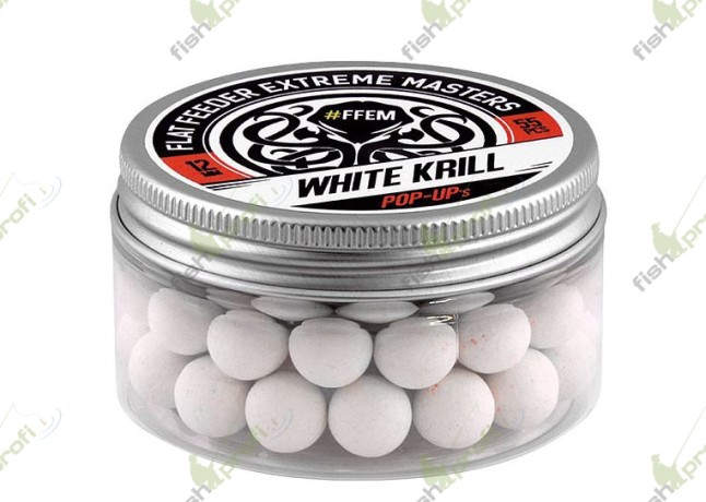 FFEM Pop-Up White Krill - Плавающие бойлы (Белый криль) 12 мм.