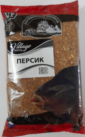 Прикормка Деревенская Трапеза VF Карповая Серия персик 0.9 кг.