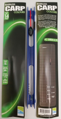 Поплавочная оснастка Preston PC GREEN RIG 3,5м (0,23мм/0,21мм) №14 0,75гр