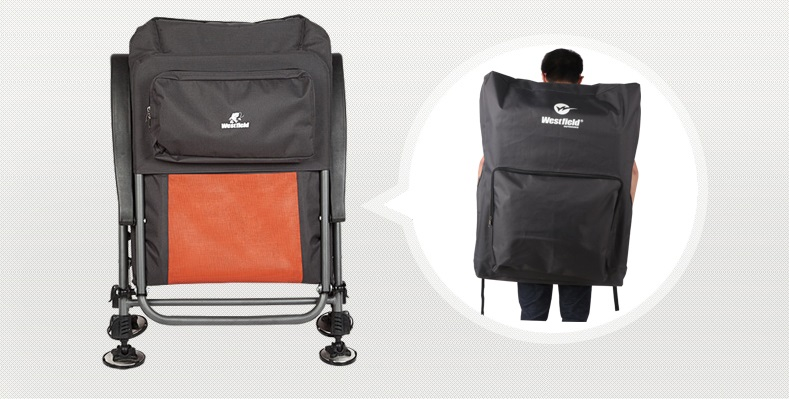 Кресло складное с подлокотником для рыбалки "WESTFIELD" (среднее)