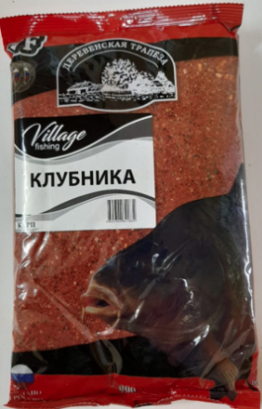 Прикормка Деревенская Трапеза VF Карповая Серия клубника 0.9 кг.